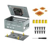 ZEPFJHE Aluminum Shell For 5 Integrated Cooling Fan Heat Dissipation Aluminum Metal Case With Coolers Accessories