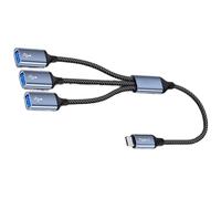 ZEPFJHE Aluminum USB C Hub 2/3 Port Charging Data Transfer Supported For Phones Memory Cards USB C ADAPTER With Charging And Data Transfer