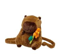 ZEPFJHE Animal Plush Backpack And Crossbody Bag Casual Shoulder Purse School Bag For Children And Cartoon Enthusiasts Soft Plush Crossbody