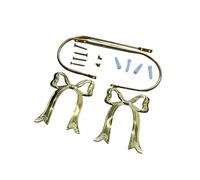 ZEPFJHE Antique Yellow Metal Bow Formed Drapery Holdbacks 2 Pieces Pack Tough and Stable for Long Term Use Rust Proof Curtain Ties