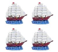 ZEPFJHE Aquariums Handicrafts Artificial Stone Sail Boats Plant Decorations Fish Tanks Supplies Sea Art Decorations Pet Safe Aquarium Decoration