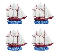 ZEPFJHE Aquariums Handicrafts Artificial Stone Sail Boats Plant Decorations Fish Tanks Supplies Sea Art Decorations Pet Safe Aquarium Decoration