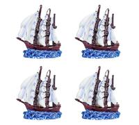 ZEPFJHE Aquariums Handicrafts Artificial Stone Sail Boats Plant Decorations Fish Tanks Supplies Sea Art Decorations Pet Safe Aquarium Decoration