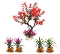 ZEPFJHE Artificial Green Plant With Resin Base For Fishtanks Decoration Home Office Use Aquariums Underwater Landscape Accessory Aquariums Artificial Plant