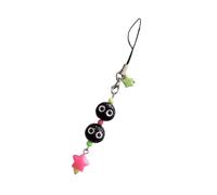 ZEPFJHE Artistic Resin Alloy Phone Decoration Coal Ball Mobile Lanyard Handmade Keyring Elegant Chain For Trendsetters Outdoor Travel Phone Decoration