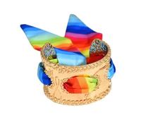 ZEPFJHE Artistic Retro Ribbon Bangle DURABLES Alloy Construction Elegant Floral Detail Casual to Formal Occasions Multicolor Adjustable Hand Jewelry