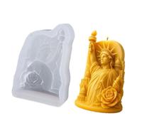ZEPFJHE Artistic Statue of Independence Silicone Molds for Soap Gypsum Ornament Holiday Decoration Silicone Molds