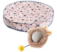 ZEPFJHE Automatic Moving Ball Cats Toy Set With Double Layer Covers Washable Mats For Pet Safely Hide And Seeks Cats Game
