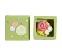 ZEPFJHE Back Shell Decorative Accessory Case Cake Box Model Ornament Charm Resin Desserts Ornament Unique Case Enhancements