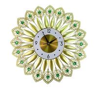 ZEPFJHE Battery Operated Crystal Leaves Digital Wall Clock Silents for Bedroom Living Room Large Modern Wall Clock Decorative