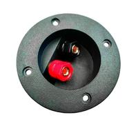 ZEPFJHE Black Speakers Terminals Connectors Round Box With 2 Banana Gildeds Subwoofer Stereoes Plug Spring Cup Connection Binding Post Connectors