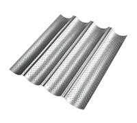 ZEPFJHE Bread Roll Pan with Perforated Baking Face for Loaves, D | Unified French Bread Pan Profile, Perforations Along the Dough-Supporting Face, Home and Bakery Preparation