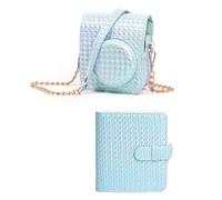 ZEPFJHE Camera Bag with Photo Album for Mini12 Camera Case Travel Friendly Pouches Shoulder Bags Crossbody Bag for Travel