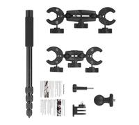 ZEPFJHE Camera Clamp With 360 Adjustable Arm And Double Ball Head Mount For Motorcycle Biking Action Camera Accessories Extendable Rod For Action Cameras