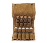 ZEPFJHE Camping Spices Storage Bag Sturdy Canvas Spices Jar Holder with 9 Bottles Ideal for Garden and Expeditions Hiking Set