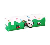 ZEPFJHE Cartoon Panda Pencil Case Large Capacity PU Pencil Case Portable Pen Organizers for Student Women Travel Makeup Bag Panda