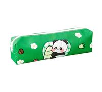 ZEPFJHE Cartoon Panda Pencil Case Large Capacity PU Pencil Case Portable Pen Organizers for Student Women Travel Makeup Bag Panda