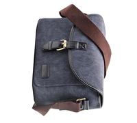 ZEPFJHE Casual Campus Camera Bag for DSLR Cameras, Waterproof Shoulder Bag PU+Canvas Pouches Cushioned Interior for School