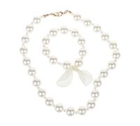 ZEPFJHE Children Supplies Girls Jewelry Artificial Pearl Necklace Set Kids Little Girl Princess Photoshoot Decorations Crystal Pendants Wholesale