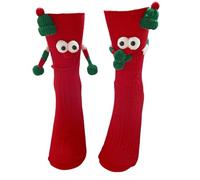 ZEPFJHE Christmas Funny Hand Socks Novelty Cartoon Big Eyes Middle Tube Socks Hosiery For Adult Kids Holiday Festival Party Gift Christmas Party Accessories