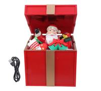 ZEPFJHE Christmas Lighted Music Boxes Builts In Carols PC Construction Two Power Supply For Bedroom Office Decoration Christmas Music Boxes With LED Light
