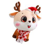 ZEPFJHE Christmas Ornaments Reindeer Plush Toy Stuffed Animals Plush Toy Puppets Lovely Soft Plushie Kids Toddler Reindeer