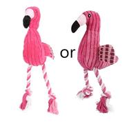ZEPFJHE Cleaning Teeth Squeaky Interactive Cartoon Animal Flamingo Shaped Dog Chewing Toy Pet Training Products Pet Chew Toy