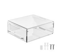 ZEPFJHE Clear Acrylic Shell Case For Wall Mount Rack Shell Offering Precise Port Access And Multiple Mounting Option Transparency Stand