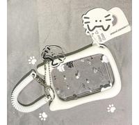 ZEPFJHE Clear Card Holder with Spring String Clear Protector Water Resistant Sleeves for Business Credit Bus Card Case