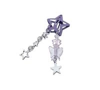 ZEPFJHE Color Five-pointed Star Hair Clip Sweet Cool Filigree Metal Hairpins Simple Fashion Children Girls Hair Headdress