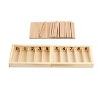 ZEPFJHE Colorful Mathematics Wooden Spindle Box Educational Toy For Counting Practice Preschoolers Early Childhood Math Tools