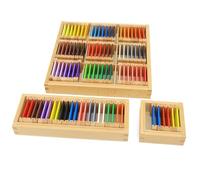 ZEPFJHE Colorful Sensorial Tablets Set Supporting Fine Motor Skill Development Learning Color Tablet Box Wood Preschool Toy Hand Eye Coordination Toy