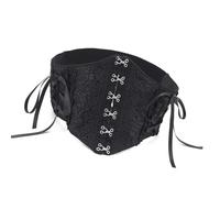 ZEPFJHE Comfortable Lace Waist Cincher Corset Belt For Women Ladies Body Shaper Adjustable Slimming Strap Retro Trainer Black