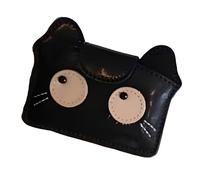 ZEPFJHE Compact Cats Pattern PU Leather Card Case with Spacious Interior for Cards and Banknotes Compact Card Wallet