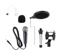 ZEPFJHE Condenser Microphone Set With Desktop Stand Shock Mount Foam Mic Windscreen For Online Classes And Live Streaming Condenser Microphone