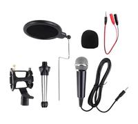 ZEPFJHE Condenser Microphone Set With Desktop Stand Shock Mount Foam Mic Windscreen For Online Classes And Live Streaming Condenser Microphone