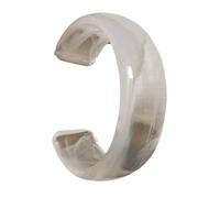 ZEPFJHE Contemporary Wide Acrylic Bangle With Geometric Design Comfortable Opening For Women Fashion Enthusiasts Party & Everyday Irregular Shape Women