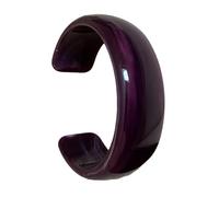 ZEPFJHE Contemporary Wide Acrylic Bangle With Geometric Design Comfortable Opening For Women Fashion Enthusiasts Party & Everyday Irregular Shape Women