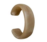 ZEPFJHE Contemporary Wide Acrylic Bangle With Geometric Design Comfortable Opening For Women Fashion Enthusiasts Party & Everyday Irregular Shape Women