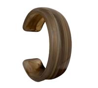 ZEPFJHE Contemporary Wide Acrylic Bangle With Geometric Design Comfortable Opening For Women Fashion Enthusiasts Party & Everyday Irregular Shape Women