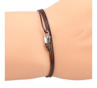 ZEPFJHE Copper Clasp Multilayer Waxed Thread Hypoallergenically Skin Friendly Jewelry Accessory For Sensitive Skin Unisex Copper Clasp For Casual Occasions