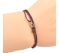 ZEPFJHE Copper Clasp Multilayer Waxed Thread Hypoallergenically Skin Friendly Jewelry Accessory For Sensitive Skin Unisex Copper Clasp For Casual Occasions