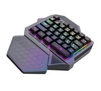 ZEPFJHE Cord Single Handed LED Mechanical Gaming Keyboard 35 Professional Keypad With Ergonomic Wrist Rest Pad Handed Keyboard