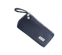 ZEPFJHE Corduroy Pencil Case 2 Compartment Light Weight Pen Pouches Big Capacity Bag Travel Makeup Bag for Girl Women Washable School Pouches