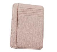 ZEPFJHE Credit Card Holder Cash Purse Multi-Slot Pocket Wallet for Women Lychee Texture Leather Card Holder