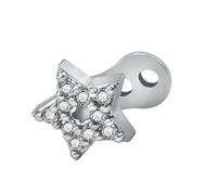 ZEPFJHE Cubic Zirconia Piercing Body Jewelry Set Rhinestones Dermals Studs Safe Stainless Steel Accessory for Sensitive Skin Crystal Dermals Piercing Jewelry