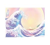 ZEPFJHE Cultural Themed Wall Hanging Tapestry Polyester Japnese Waved Decorative Backdrop for Interior Styling Enthusiasts Japanese Tapestry Wall Decors