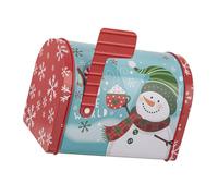ZEPFJHE Decorative Christmas Cookie Tin Metal Storage Container For Sweets Tinplate Mailbox For Gifting And Seasonal Decoration Christmas Party Supplies