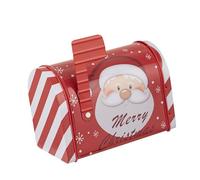 ZEPFJHE Decorative Christmas Cookie Tin Metal Storage Container For Sweets Tinplate Mailbox For Gifting And Seasonal Decoration Christmas Party Supplies