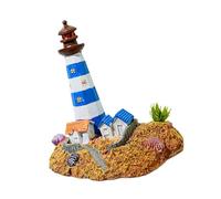 ZEPFJHE Delicate Aquariums Landscape Artificial Lighthouse Terrarium Landscape Shrimp Tree Statue Aquariums Habitat Decors Artificial Stone Cave